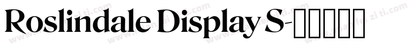 Roslindale Display S字体转换